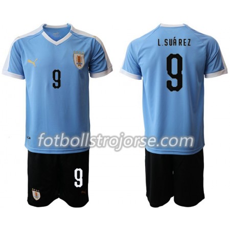 Uruguay Matchtröjor Luis Suarez 9 Barn Hemma Fotbollströja 2019-2020